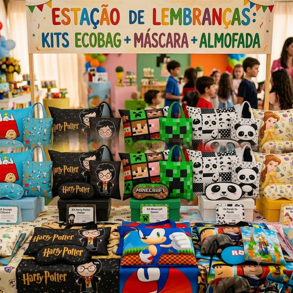 Kit Almofada 20x30 + Mascara + Ecobag 25x32