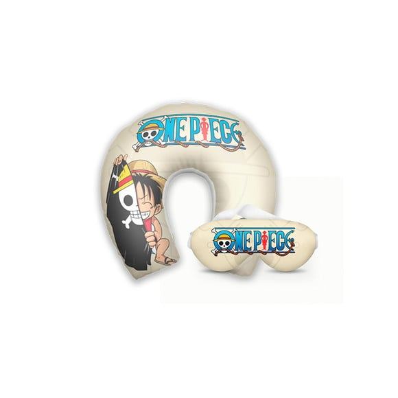 Almofada de Pescoço 10 Kits + Mascara One Piece Apoio De Viagem e Apoio de Viagem Infantil e Adulto