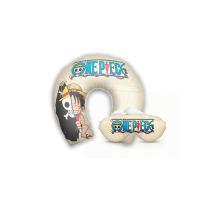 Almofada de Pescoço 10 Kits + Mascara One Piece Apoio De Viagem e Apoio de Viagem Infantil e Adulto
