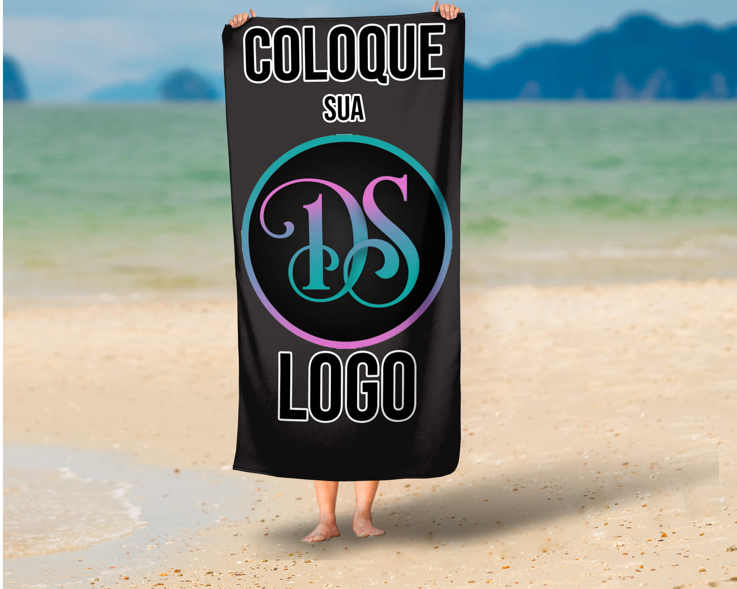 Toalha de Praia De Kit 50 Toalhas De Velour e Piscina Personalizada
