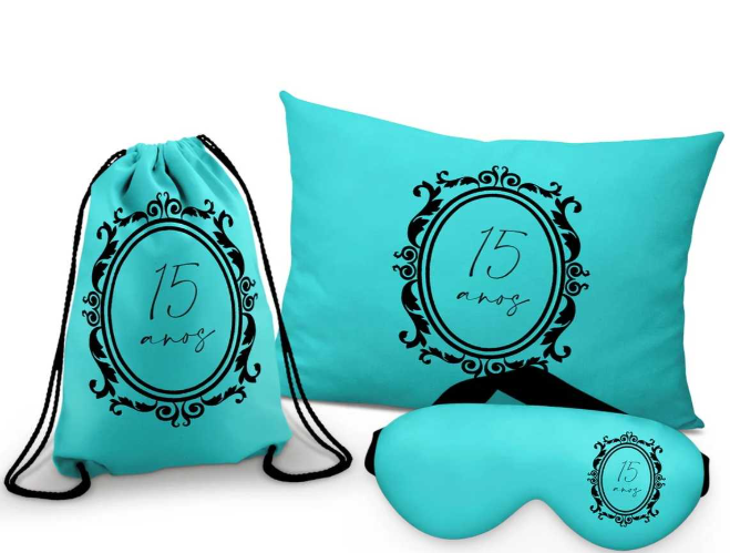 Almofada 20x30 Kit 3 Itens Com + Máscara + Mochilinha Amm Lembrancinha Infantil Personalizada