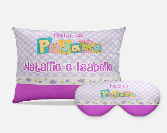 Almofada 20x30 Kit 2 Itens Com + Máscara Lembrancinha Infantil Personalizada