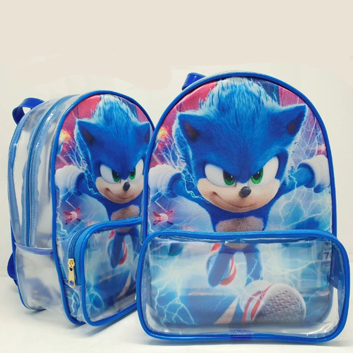 Mochila Personalizada Com Bolso Frontal Cristal 21X26X9Cm — Escolar e Passeio