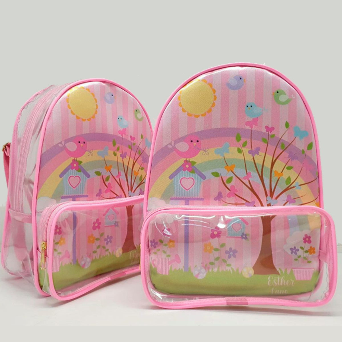 Mochila Personalizada Com Bolso Frontal Cristal 21X26X9Cm — Escolar e Passeio
